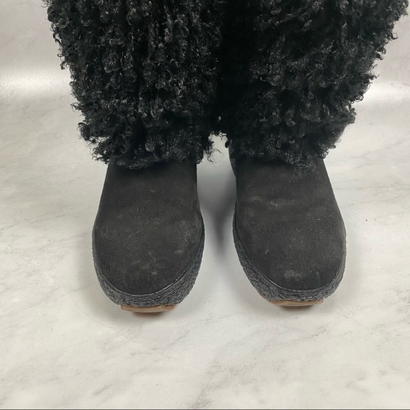 OSCAR Sport Vera Gomma Made In Italy Curly‎ Hair Fuzzy Snow Winter Boots 36 NWOT - Picture 4 of 9